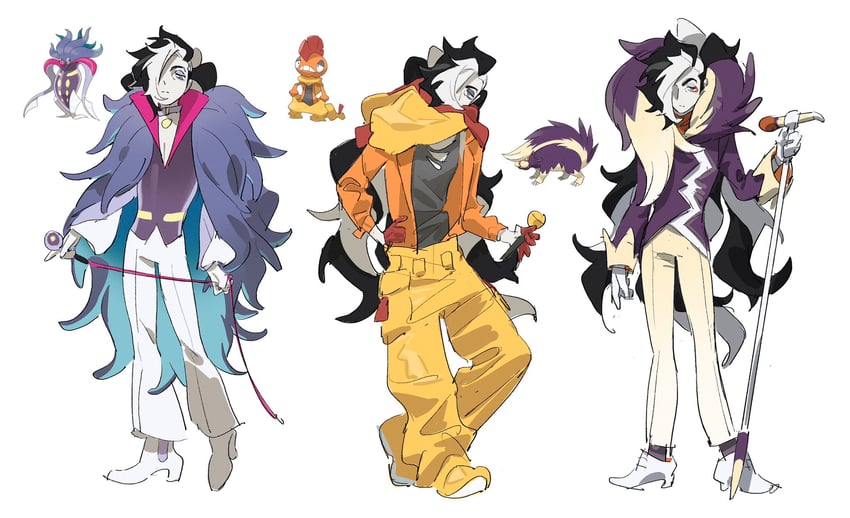 piers, scrafty, malamar, and skuntank (pokemon and 1 more) drawn by molymes