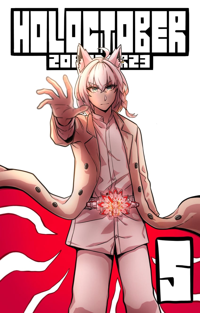 shirakami fubuki and ukiyo ace (hololive and 2 more) drawn by dork_ill