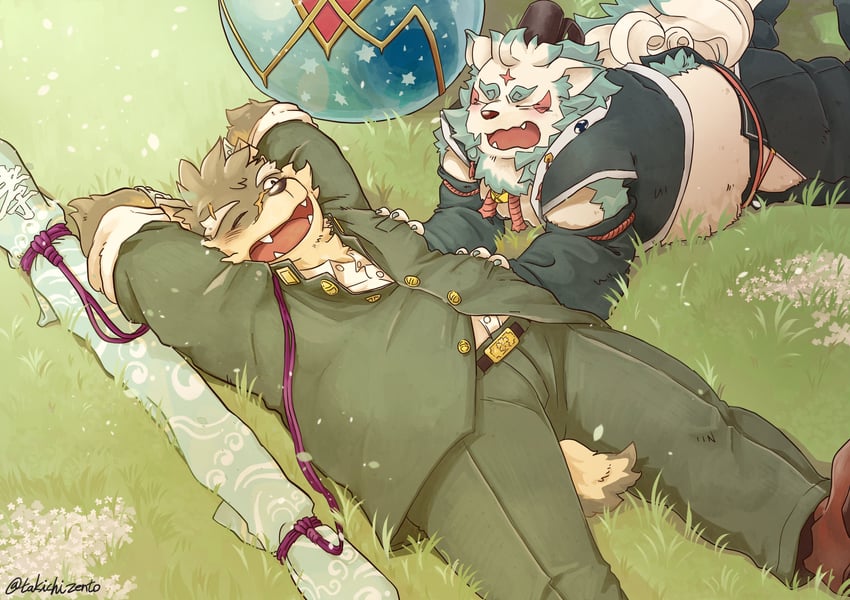 moritaka and agyo (tokyo afterschool summoners) drawn by takichizento