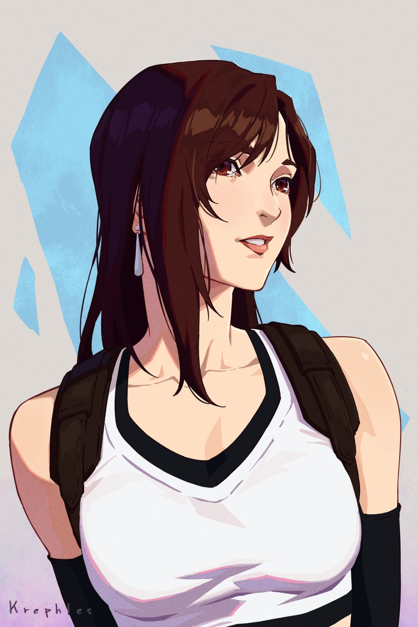 tifa lockhart (final fantasy and 2 more) drawn by phrecklesart