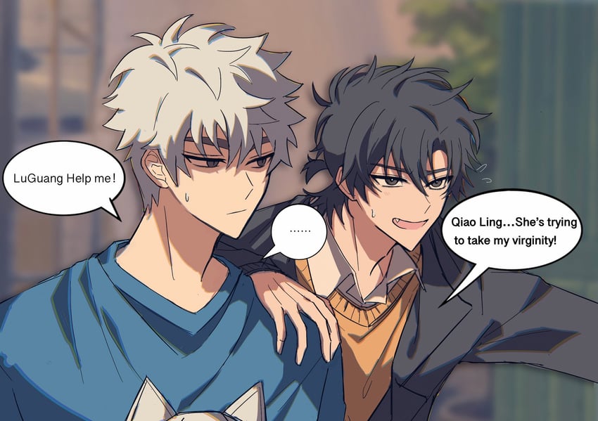 cheng xiaoshi and lu guang (shiguang dailiren) drawn by qianmo_saya