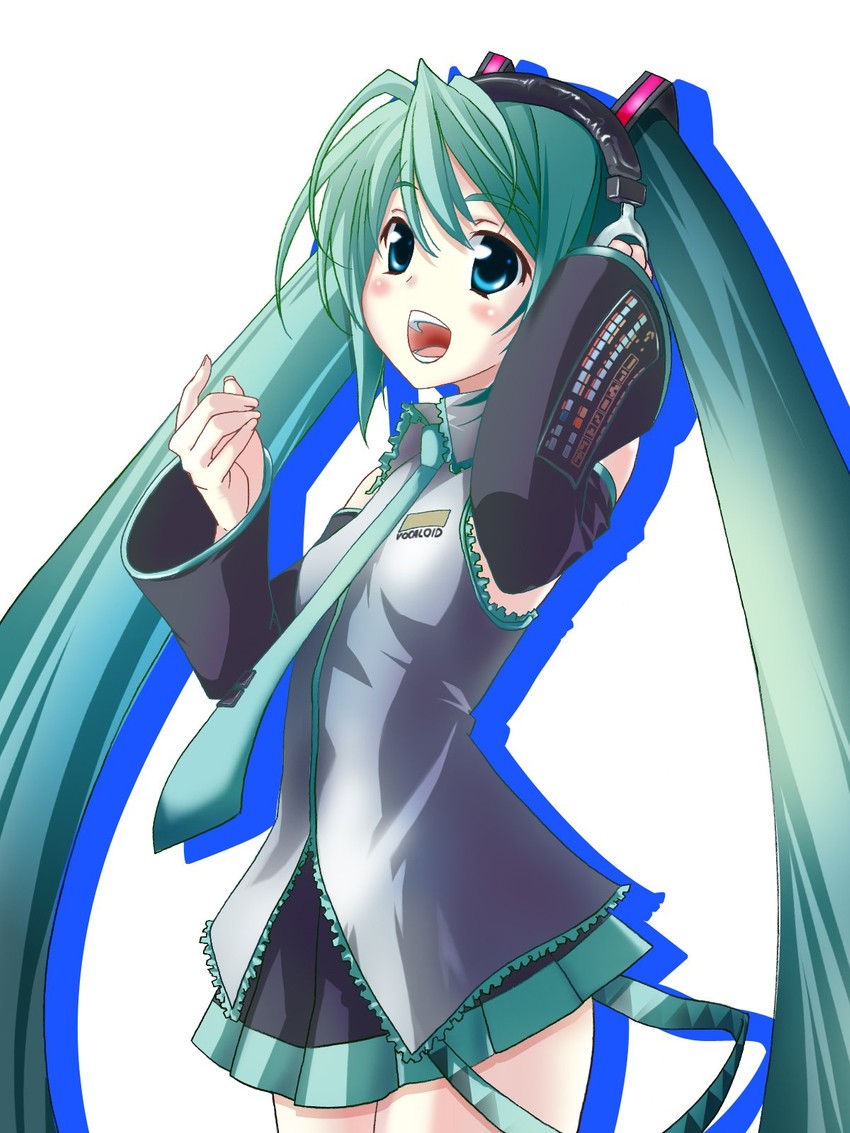 hatsune miku (vocaloid) drawn by mahan_(clock_hearts)