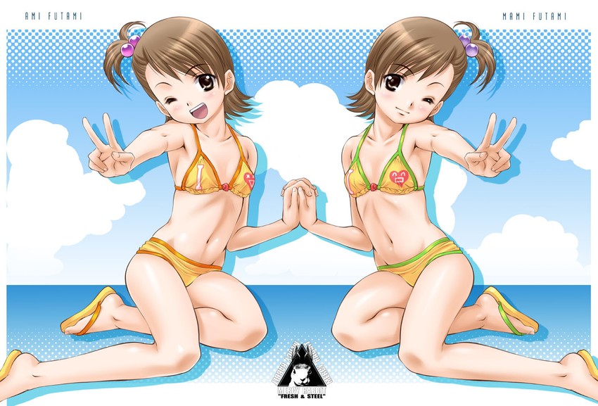 futami mami and futami ami (idolmaster and 1 more) drawn by mercy_rabbit