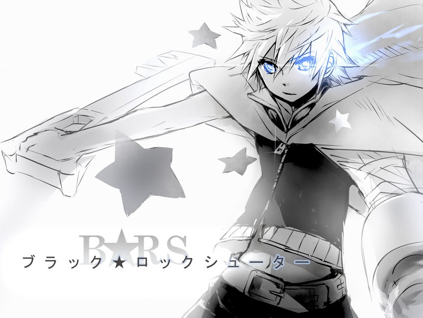 black rock shooter and ventus (black rock shooter and 2 more) drawn by illbewaiting
