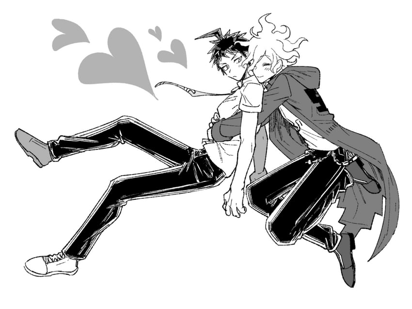 komaeda nagito and hinata hajime (danganronpa and 1 more) drawn by uurin