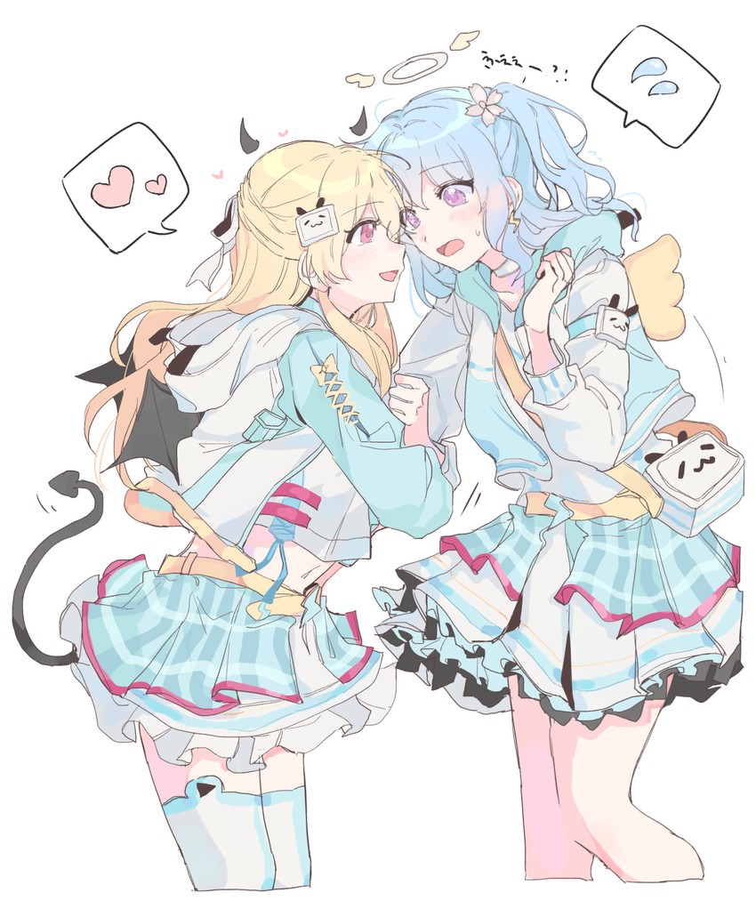 matsubara kanon and shirasagi chisato (bang dream!) drawn by kyudoli