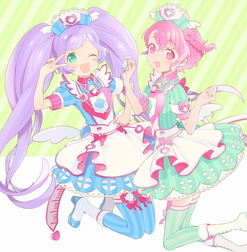 manaka laala and reona west (pretty series and 1 more) drawn by machico_maki