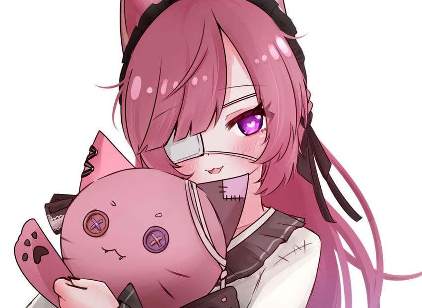 mikeneko and pon-chan (indie virtual youtuber) drawn by milk_tea_1993