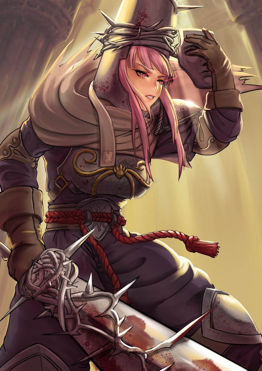 mori calliope and penitent one (hololive and 2 more) drawn by genokong