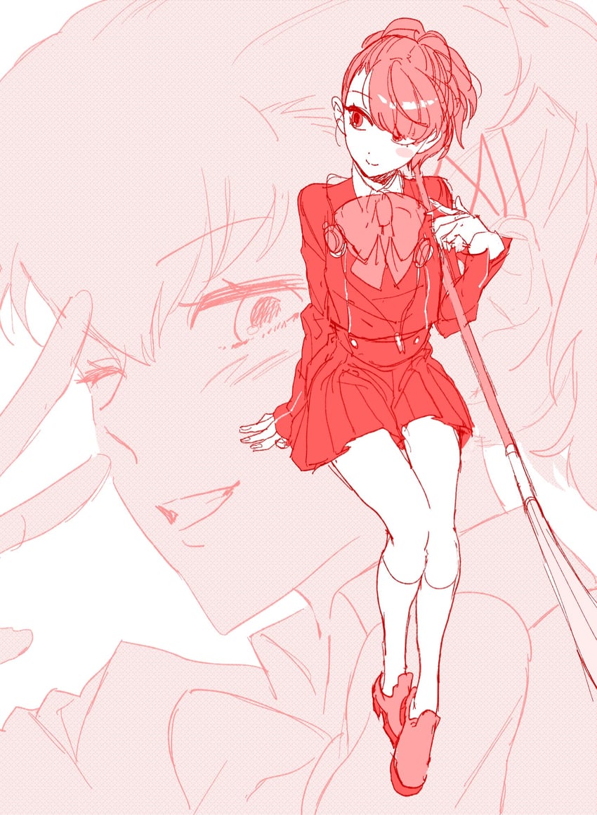 shiomi kotone (persona and 2 more) drawn by dangeroustaku