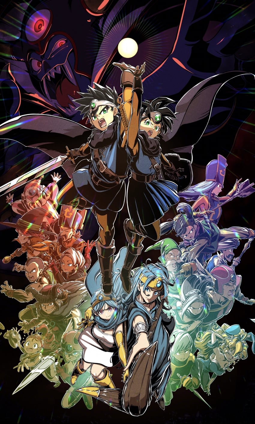 warrior, sage, priest, roto, hero, and 8 more (dragon quest and 1 more) drawn by kakashino_kakato