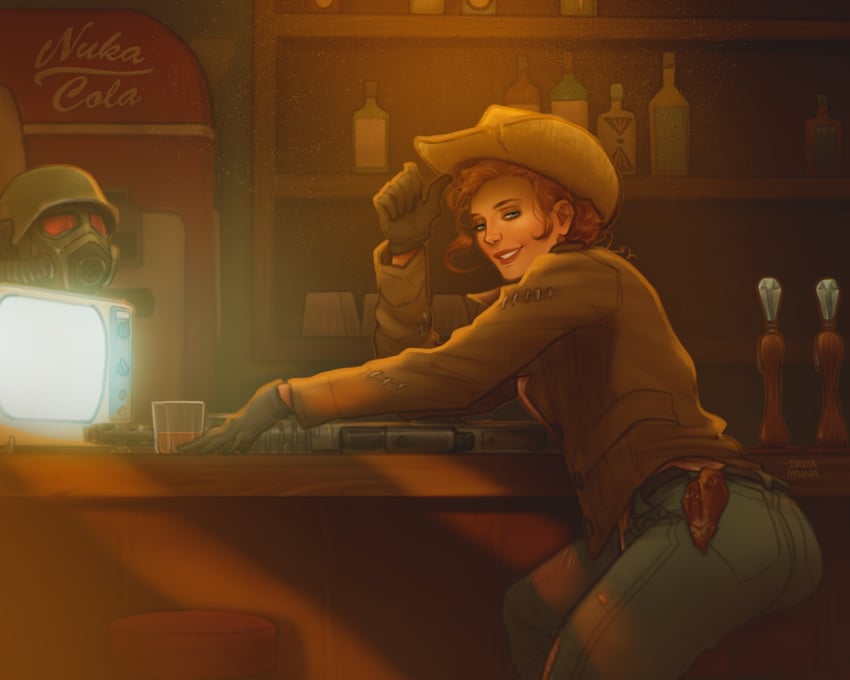 ncr veteran ranger and rose of sharon cassidy (fallout and 1 more) drawn by deltamagna