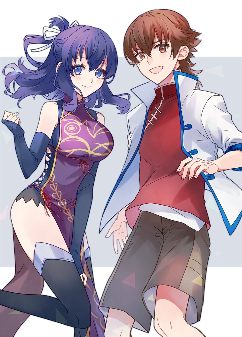 rixia mao and lloyd bannings (eiyuu densetsu and 2 more) drawn by sano_(merrymerry)