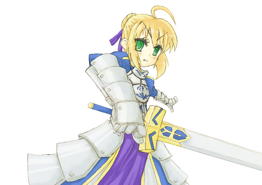 artoria pendragon and saber (fate and 1 more) drawn by jhonwalker