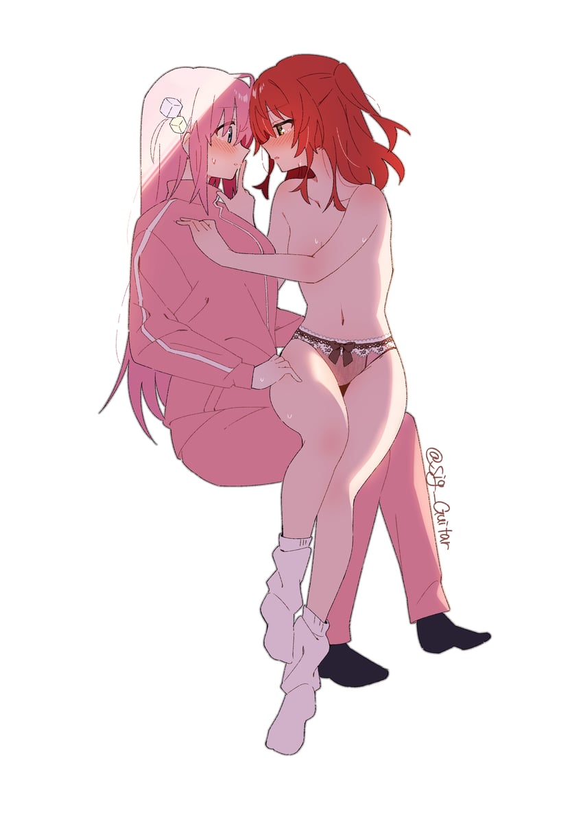 gotoh hitori and kita ikuyo (bocchi the rock!) drawn by shigure_(sigre)