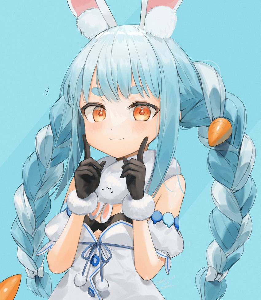 usada pekora and don-chan (hololive) drawn by gotoh_(nekocat)