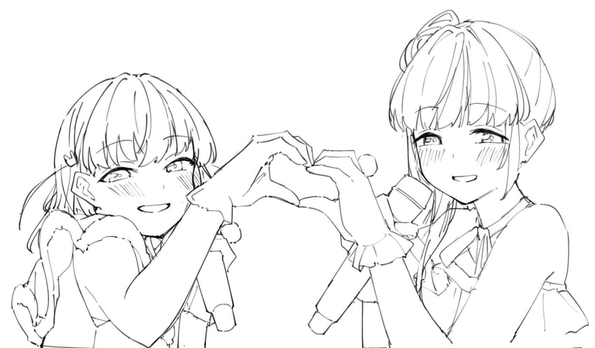 hinoshita kaho and otomune kozue (love live! and 1 more) drawn by liz_(piyoko_piyop)