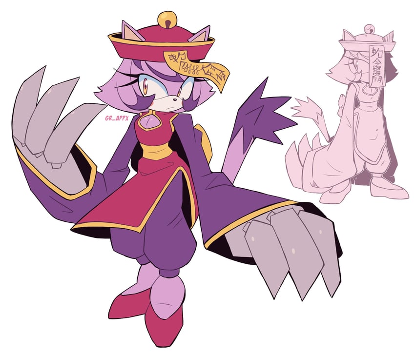 blaze the cat and hsien-ko (sonic and 1 more) drawn by gr_appx