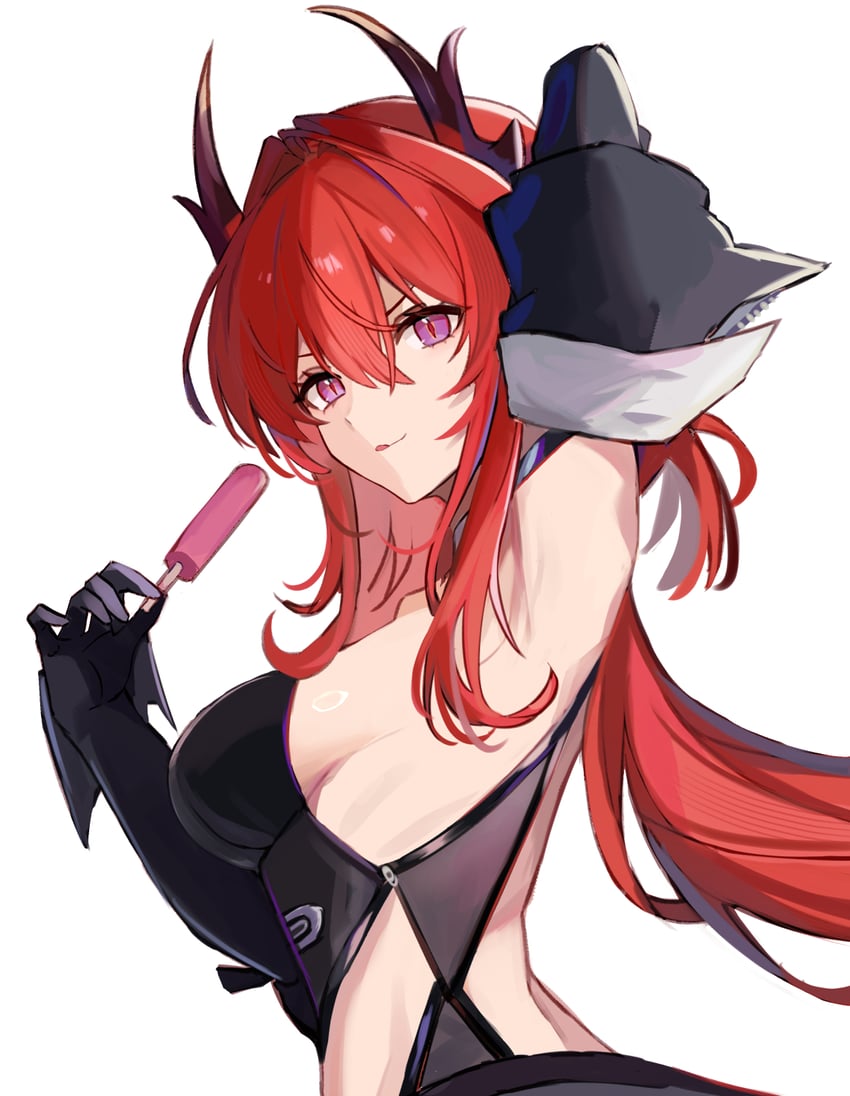 surtr and laevatein (arknights and 1 more) drawn by dummyeq
