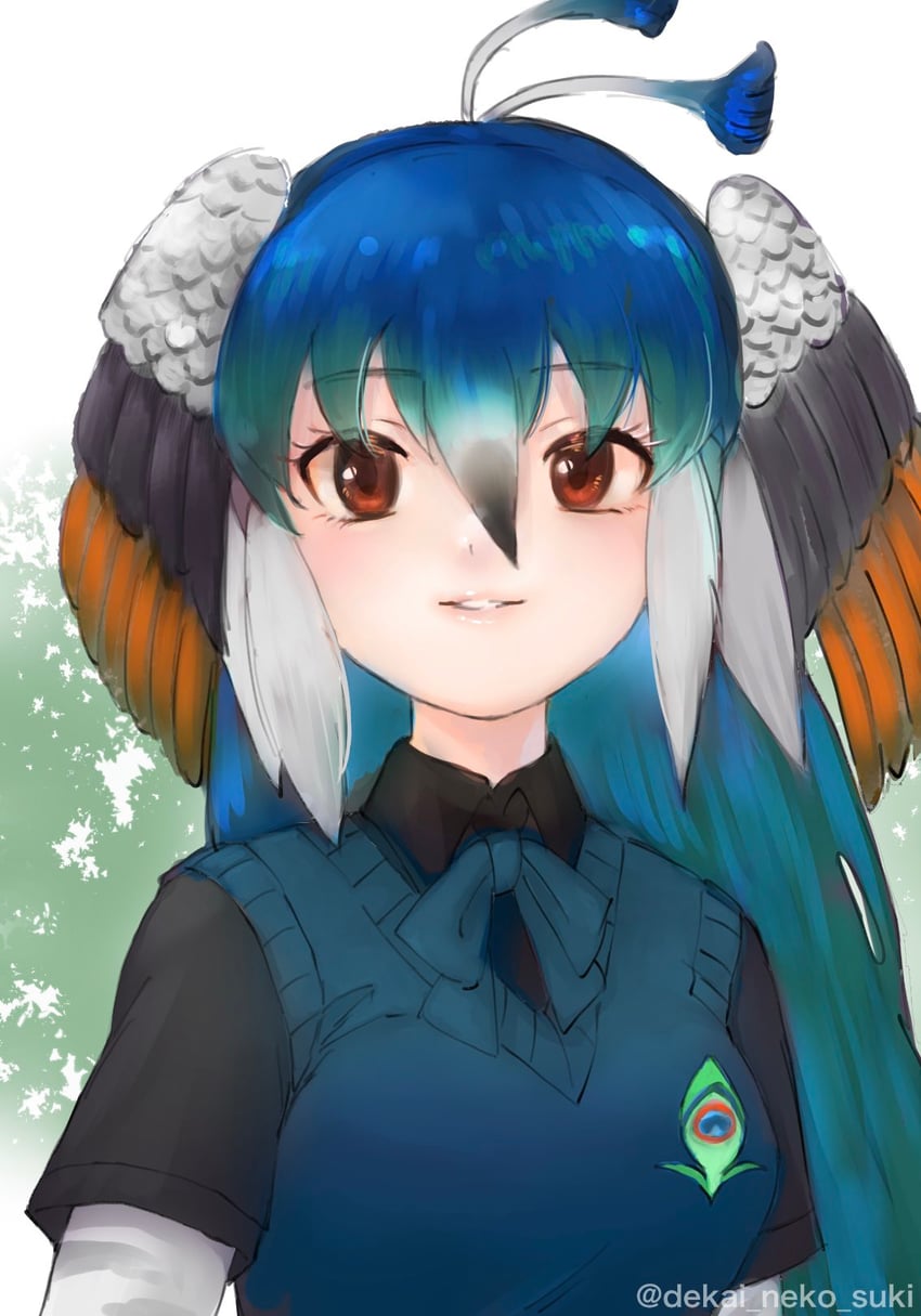 peafowl (kemono friends and 1 more) drawn by dekai_neko_suki