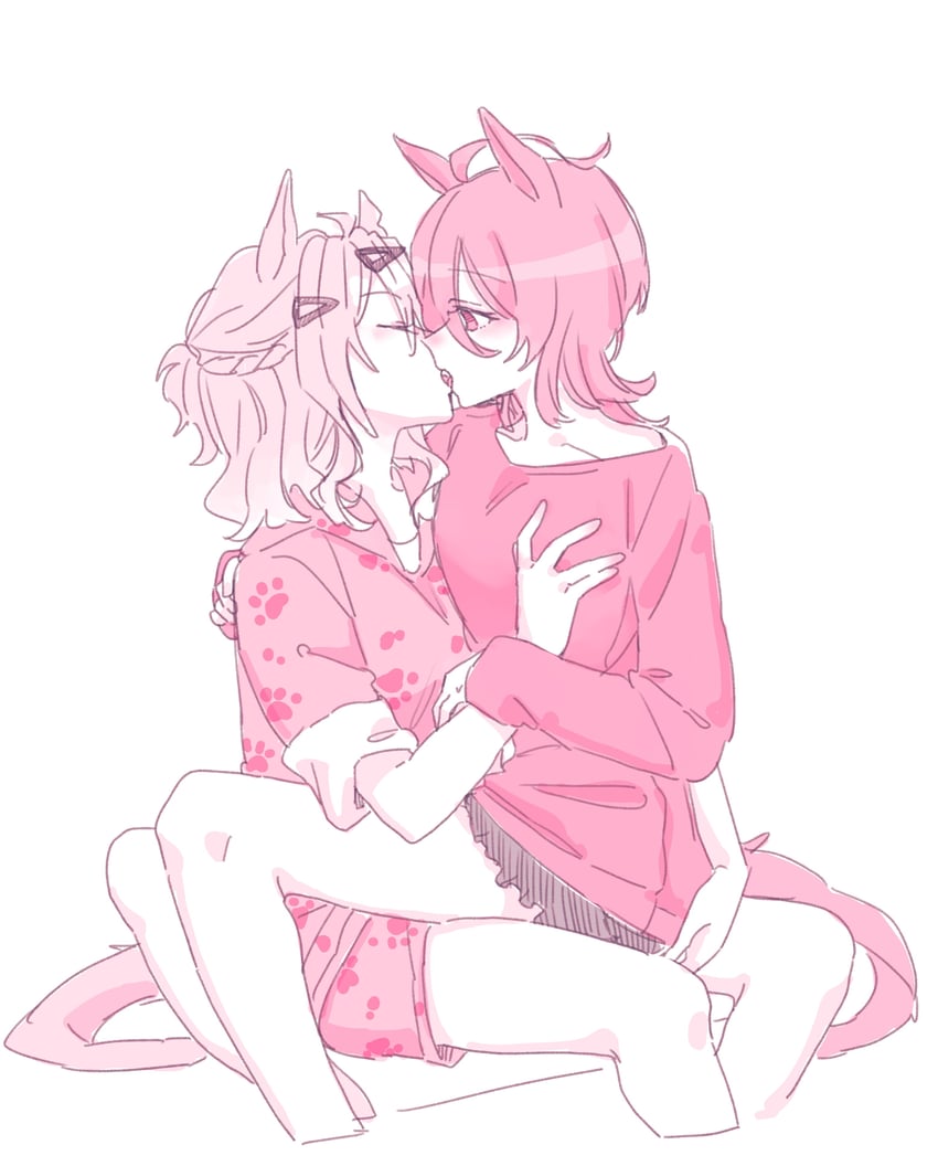 agnes tachyon and jungle pocket (umamusume) drawn by seila_rei