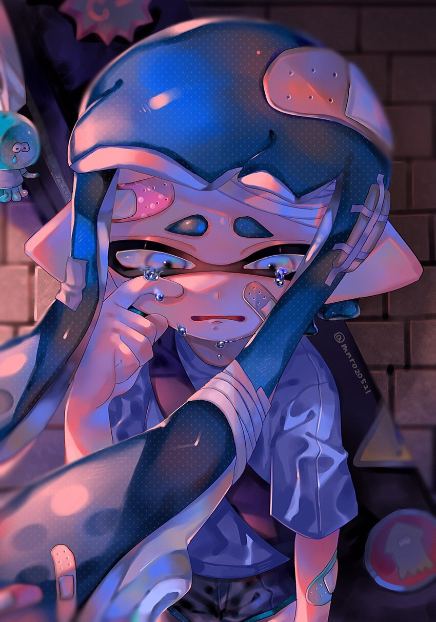 inkling player character, inkling girl, and jellyfish (splatoon) drawn by mnr020521