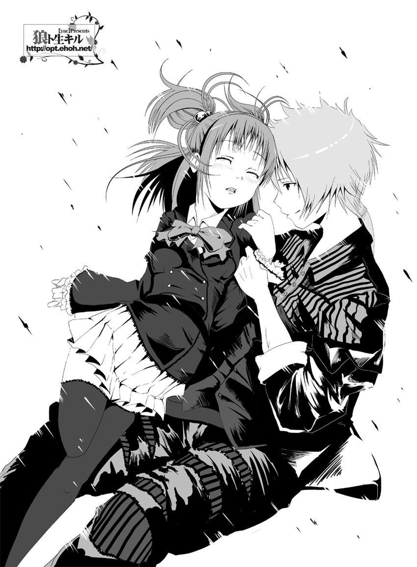 ushiromiya ange and amakusa juuza (umineko no naku koro ni) drawn by yae_(mono110)