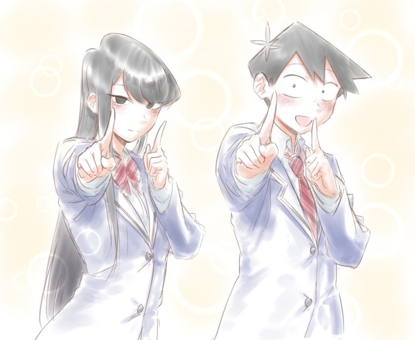 komi shouko and tadano hitohito (komi-san wa komyushou desu) drawn by mitsugu