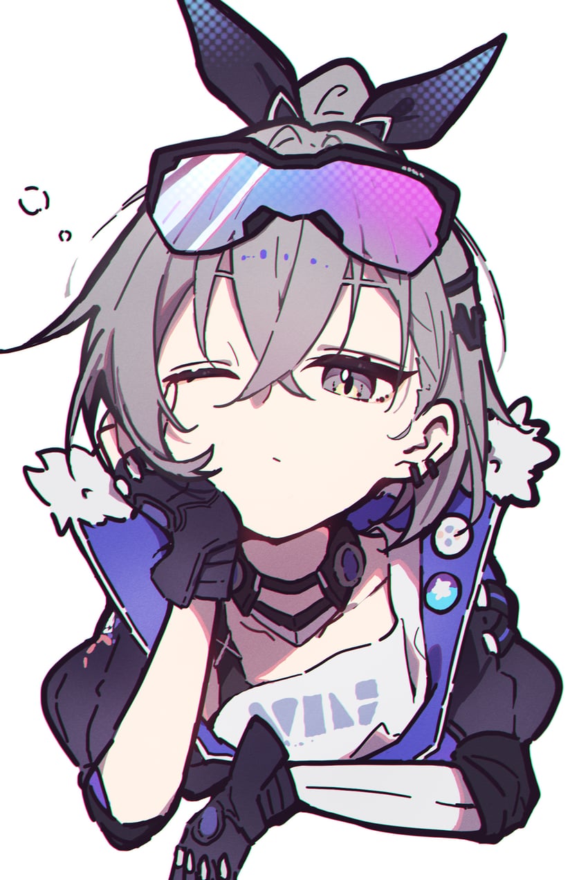 silver wolf (honkai and 1 more) drawn by aitekku