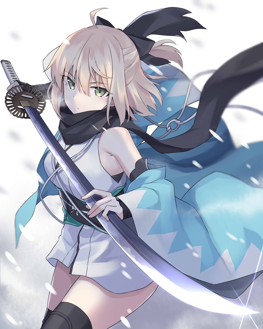 okita souji (fate and 2 more) drawn by 100percent_park