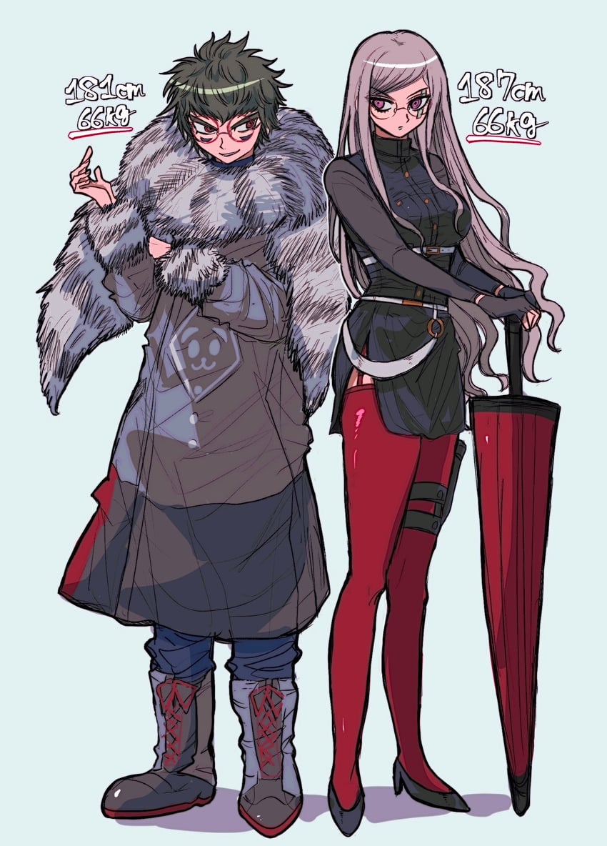 zilch alexander and martina electro (master detective archives: rain code) drawn by kinu_(konoyoha_mtgi)