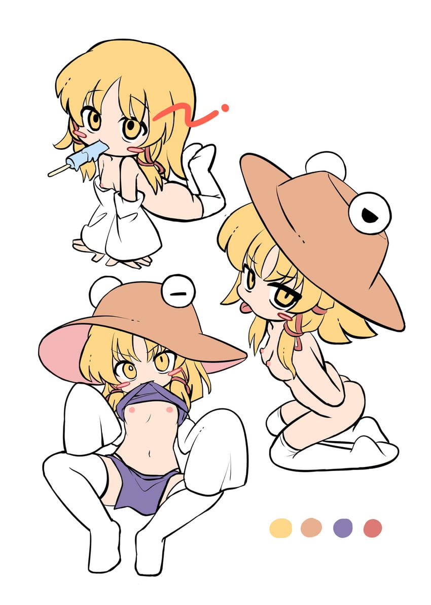 moriya suwako and pyonta (touhou) drawn by ramudia_(lamyun)