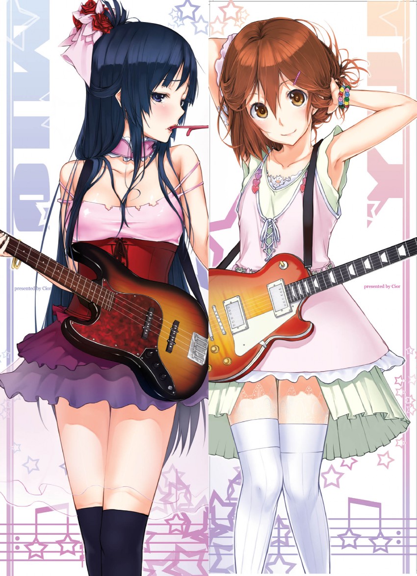 akiyama mio and hirasawa yui (k-on!) drawn by cior