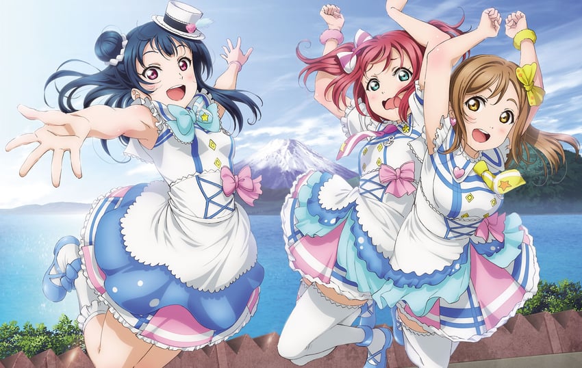 tsushima yoshiko, kunikida hanamaru, and kurosawa ruby (love live! and 1 more)