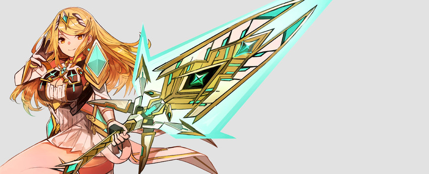 mythra (xenoblade chronicles and 1 more) drawn by tarbo_(exxxpiation)