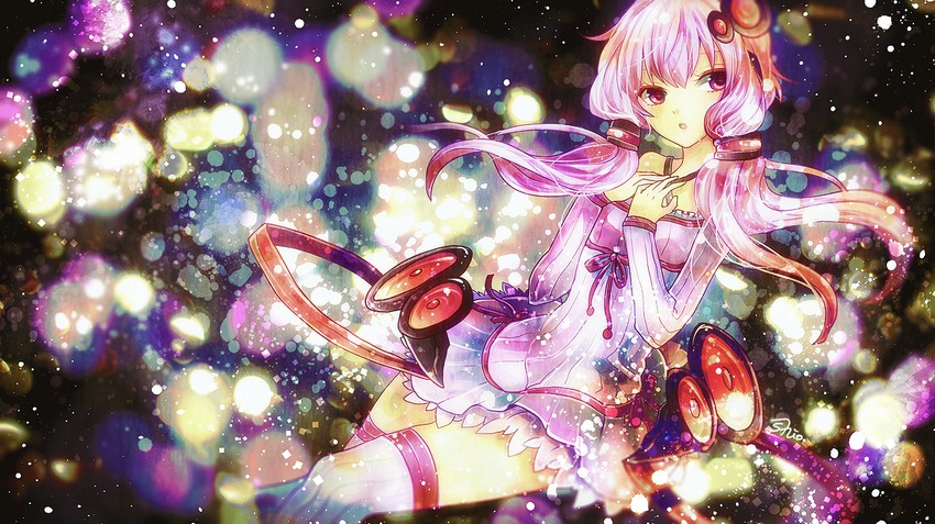 yuzuki yukari (vocaloid and 1 more) drawn by sazanami_shione