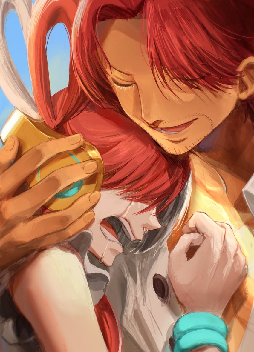 uta and shanks (one piece and 1 more) drawn by oekakiboya