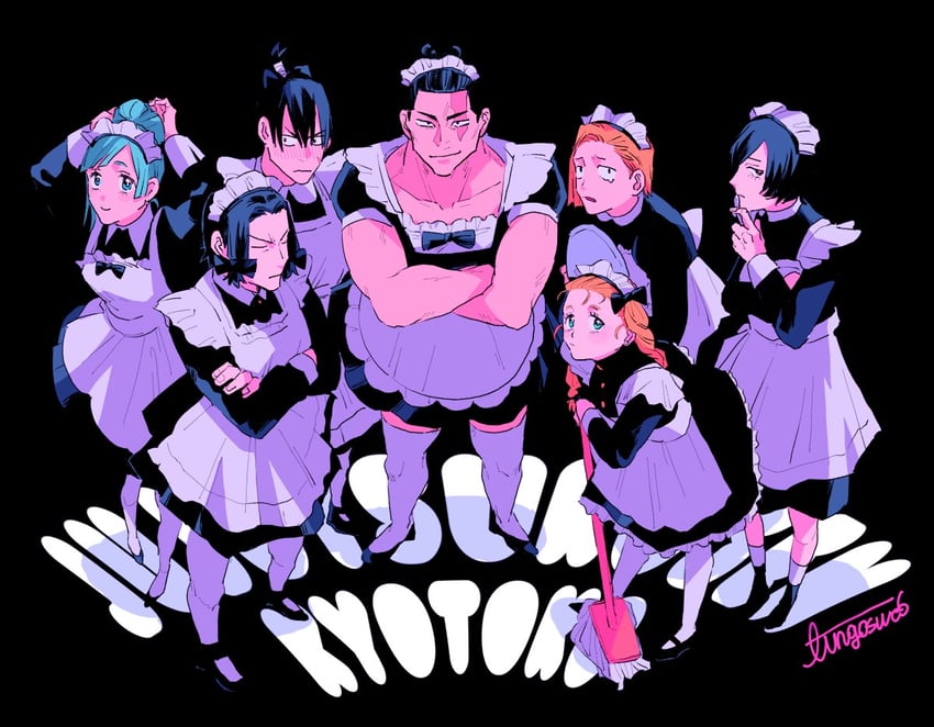 toudou aoi, miwa kasumi, zen'in mai, kamo noritoshi, nishimiya momo, and 2 more (jujutsu kaisen) drawn by rin5su0605