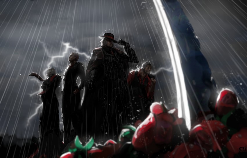 agent, troubleshooter, secret agent, hitman, and specialist (dungeon and fighter) drawn by steampunkduck