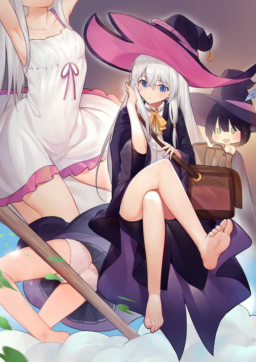 elaina and saya (majo no tabitabi) drawn by dysoor
