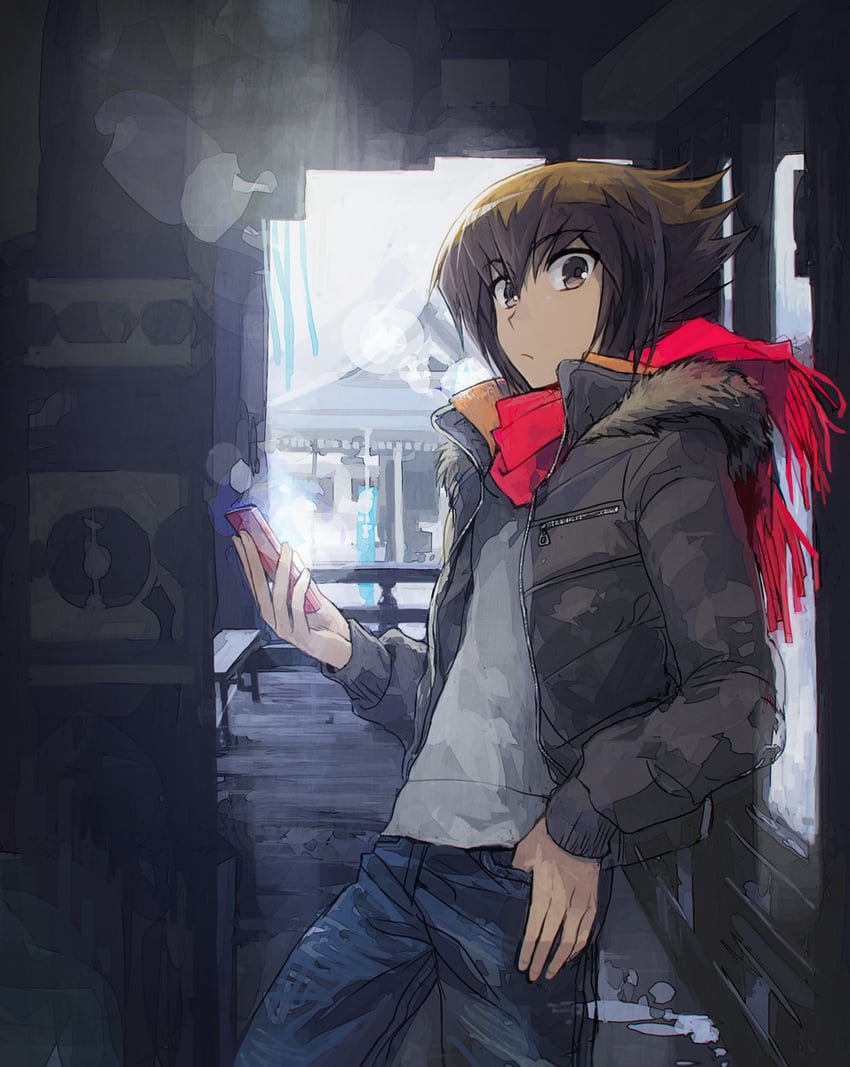 yuki judai (yu-gi-oh! and 1 more) drawn by moribuden