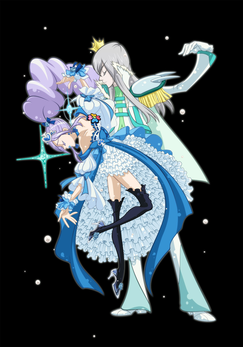 aono miki, cure berry, and souler (precure and 1 more) drawn by nashe_taneru