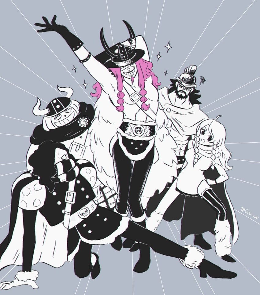 loki, gerd, hajrudin, road, and goldberg (one piece and 1 more) drawn by cyu_se