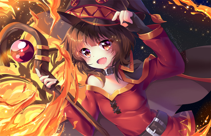 megumin (kono subarashii sekai ni shukufuku wo!) drawn by squchan