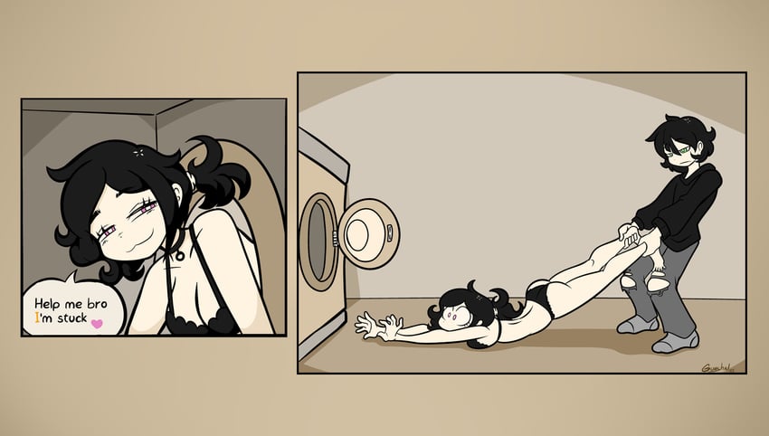 ashley graves and andrew graves (the coffin of andy and leyley) drawn by gunshad