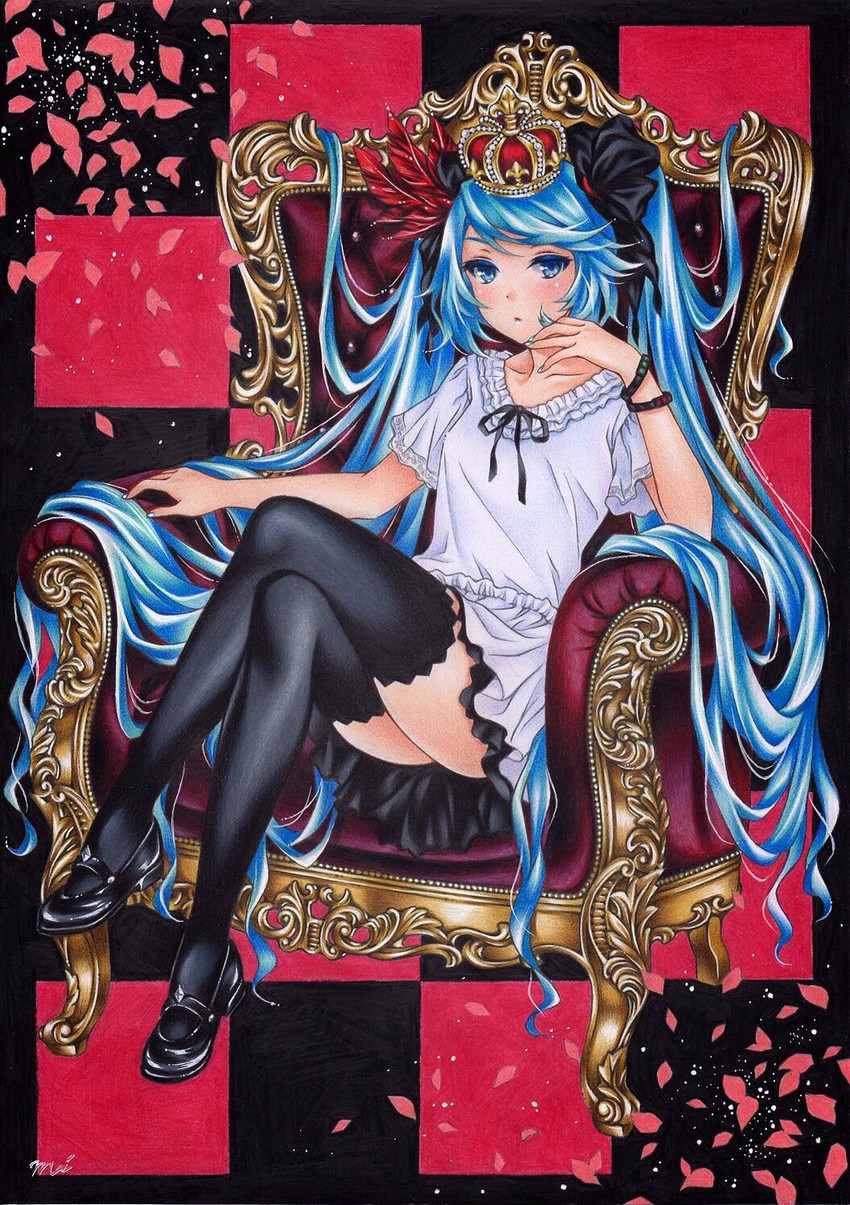 hatsune miku (vocaloid and 1 more) drawn by inuono_mama