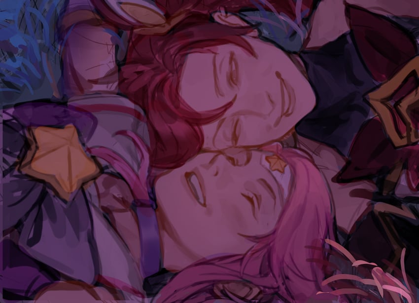 jinx, lux, star guardian lux, and star guardian jinx (league of legends) drawn by suqling