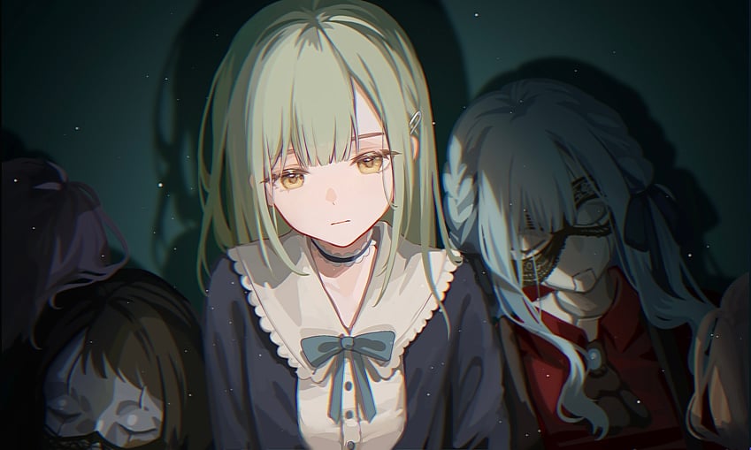 togawa sakiko, wakaba mutsumi, yahata umiri, misumi uika, oblivionis, and 2 more (bang dream! and 1 more) drawn by clouble