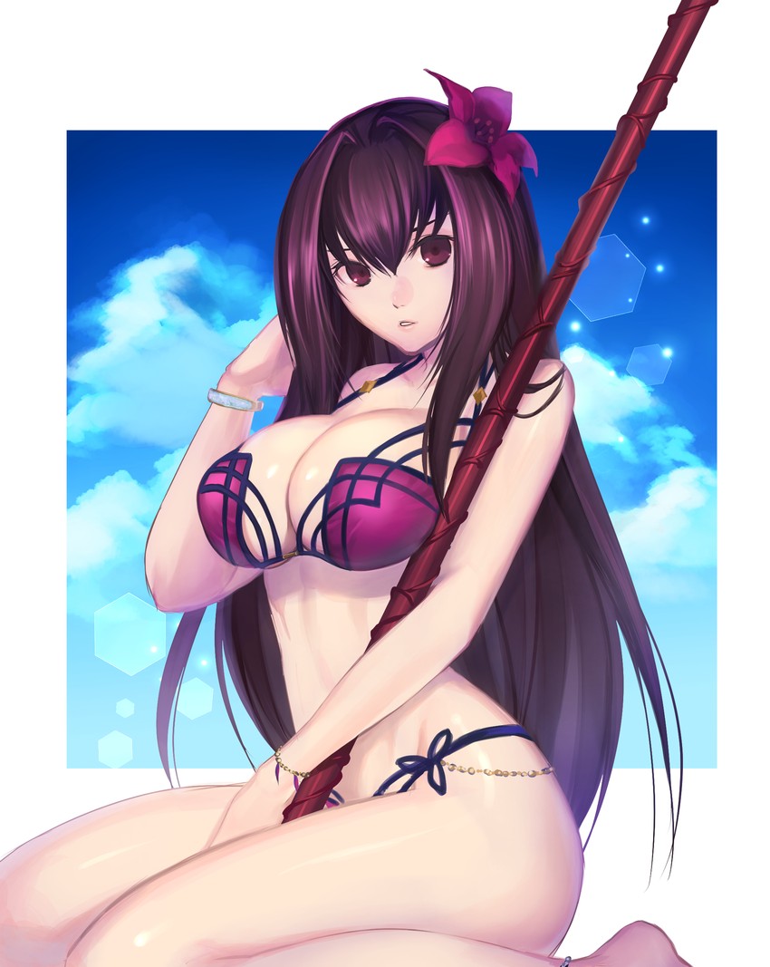 scathach (fate and 1 more) drawn by ri-ko