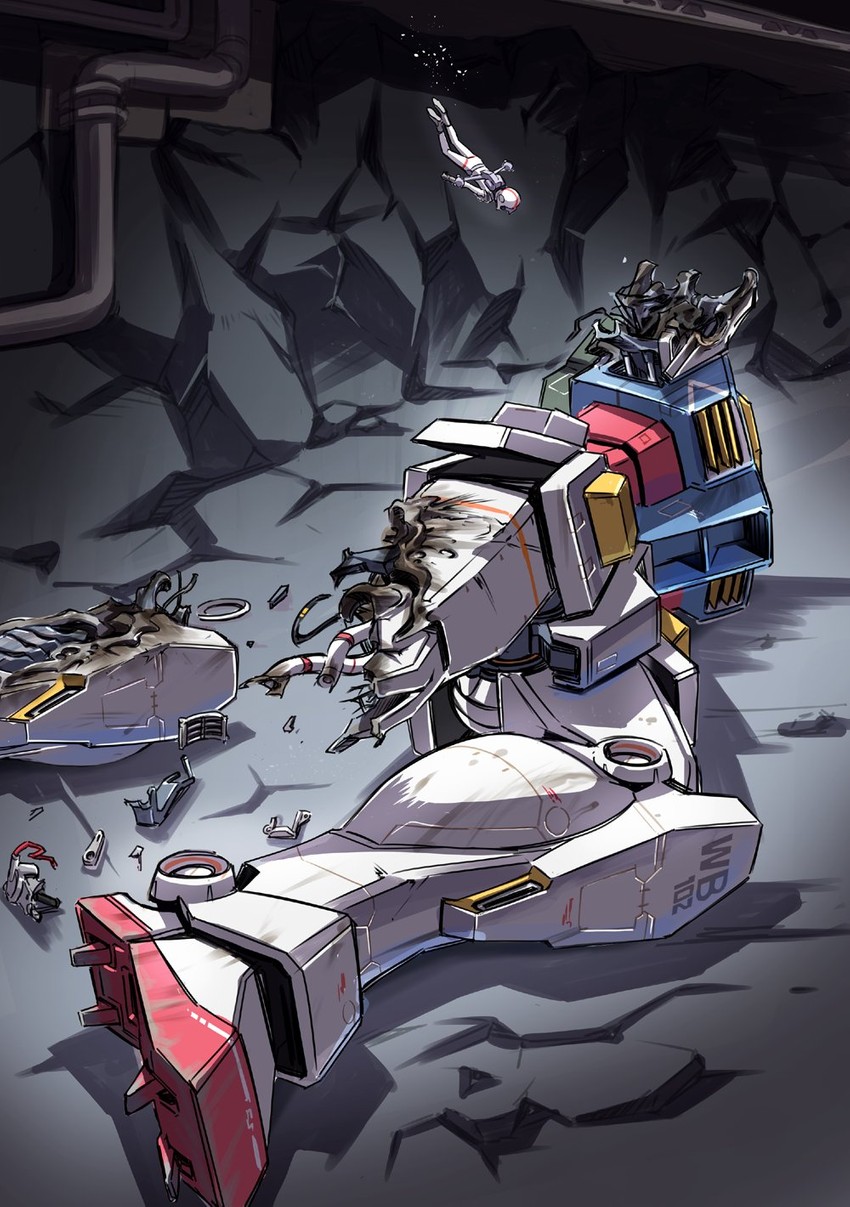 rx-78-2 gundam and amuro ray (gundam and 1 more) drawn by suzutsuki_kurara